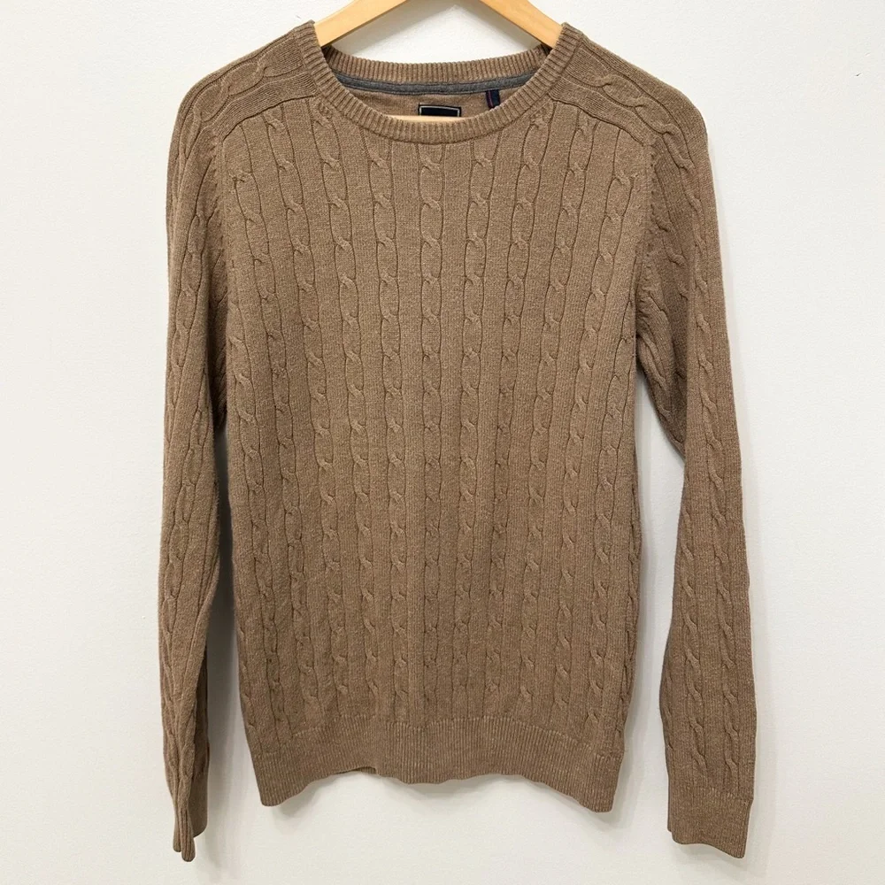 Hudson North Light Brown Cable Knit Sweater - Picture 8 of 9